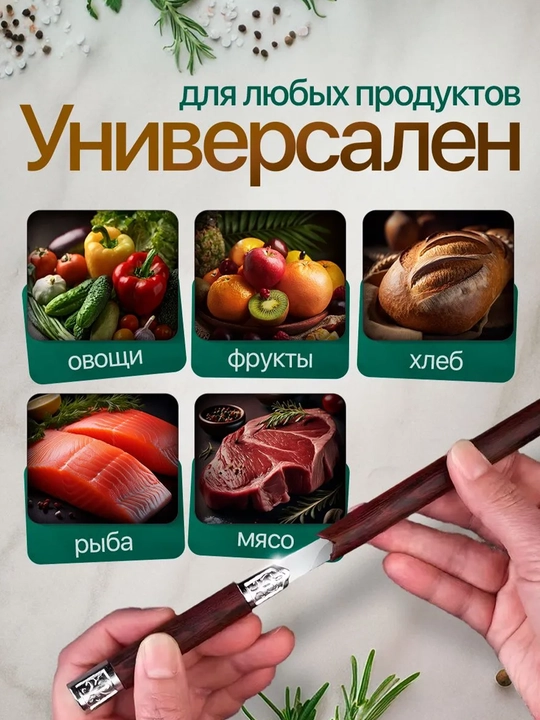 Sayyohlik pichog'i «Rayhoku», qattiq tig'li, M390 po'lati (19.5 sm)