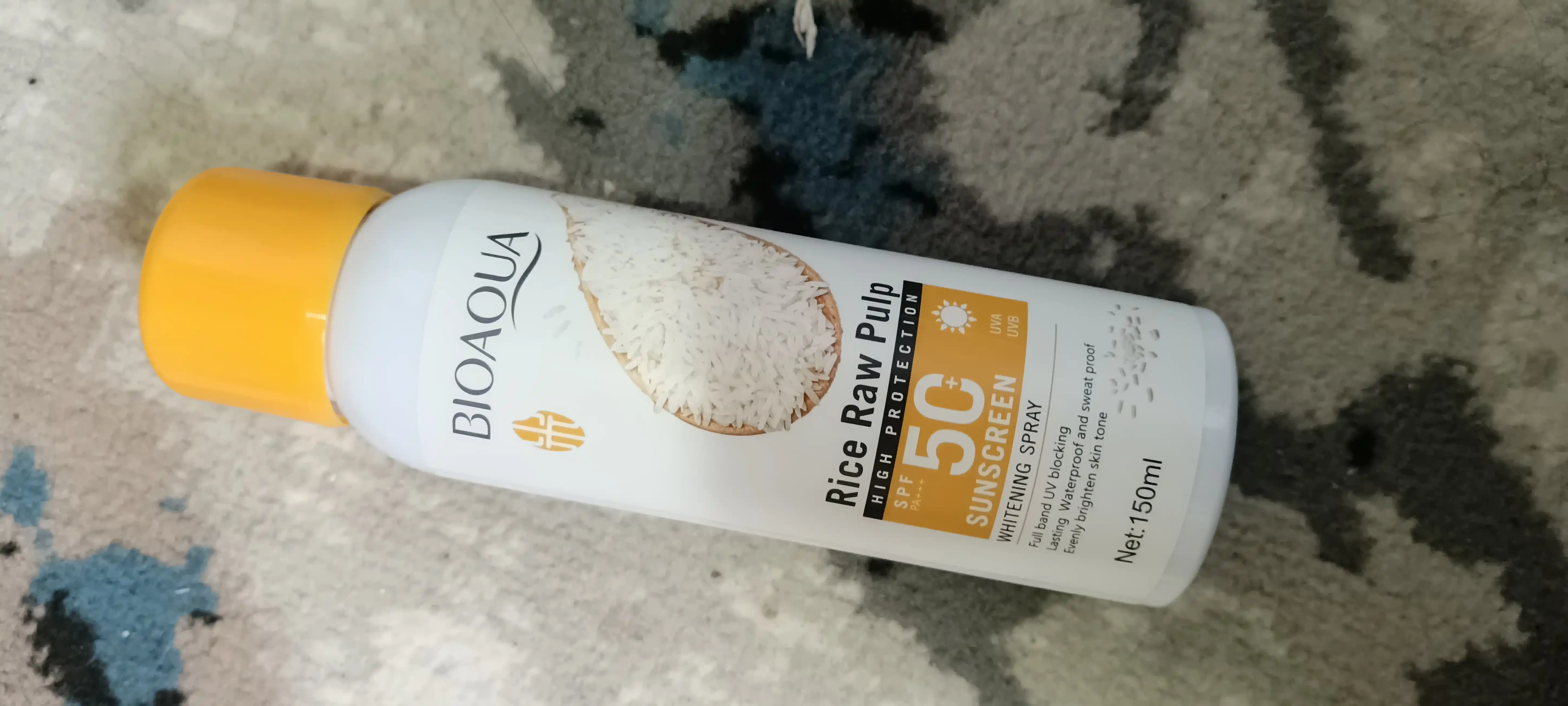 Солнцезащитный спрей Bioaqua SPF 50+ PA+++ с экстрактом риса, 150 мл