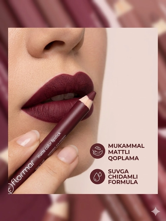 Lab uchun bo'yoq qalam, FLORMAR, suvga chidamli, o'tkirlagich bilan, matli, 12 xil rangda