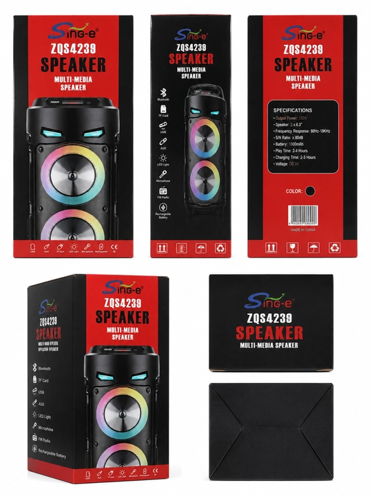 Katta Bluetooth simsiz kolonka, karaoke, RGB yoritish, mikrofon va pult bilan