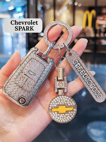 Защитный чехол для автомобильных дистанционных ключей - Chevrolet, Onix/Tracker, BYD, KIA — LDAVTO-KEY001-ПРОЗР