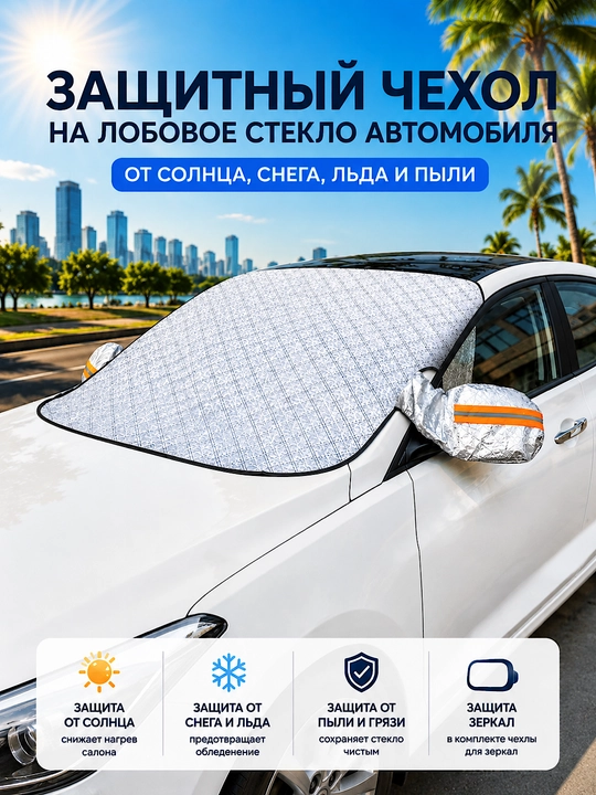 Защитный чехол, на лобовое стекло автомобиля - 
