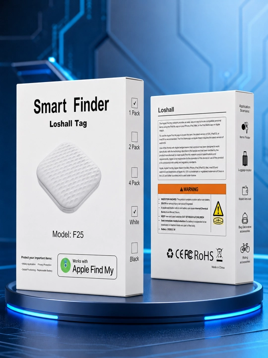 Smart Finder Loshall Tag F25 Apple Find My GPS Брелок, Трекер для ключей и сумки