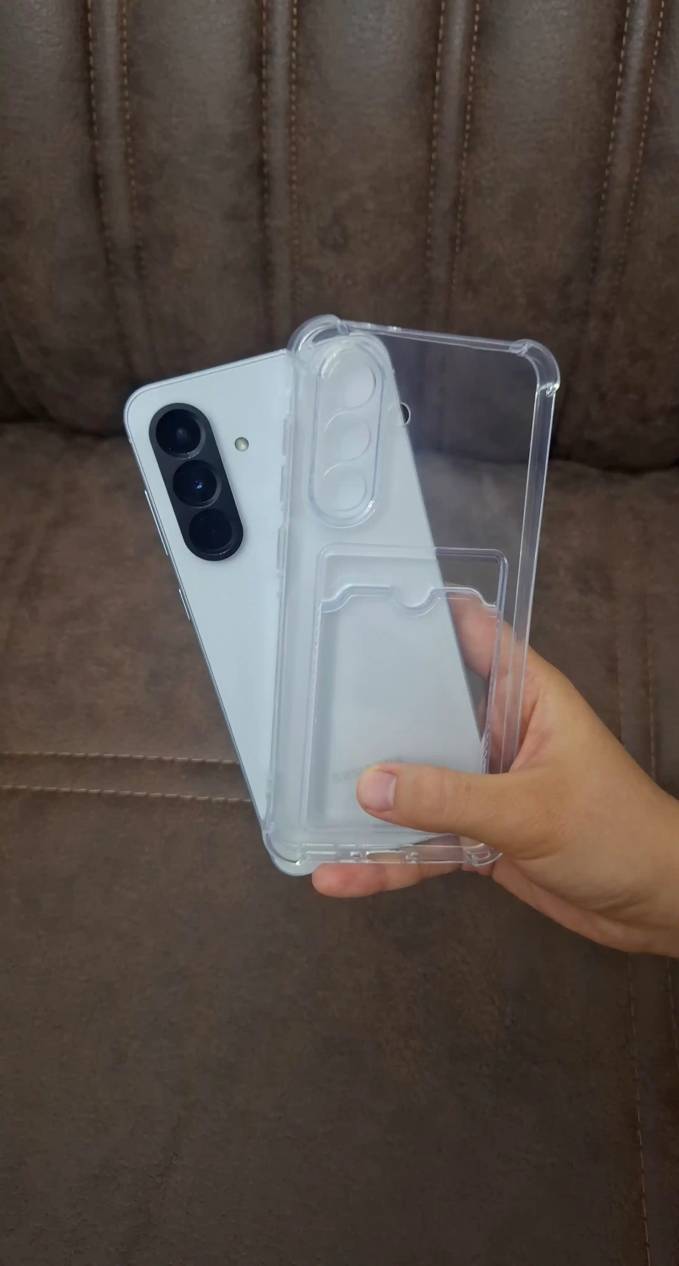 Samsung uchun havo amortizatsiyasiga ega shaffof himoya g‘ilofi