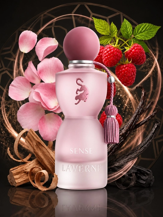 Laverne Sense ayollar atiri Eau De Parfum, 100 ml, gulli va shirin aroma