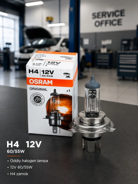 Osram H4. Osram60/55. avto chiroqlar osram . lampochkalar.  avto chiroqlar . Osram 6055 - 