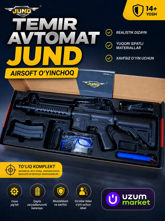 Orbizli pnevmatik to'pponcha, Glock, avtomat M416, miltiq, orbiz