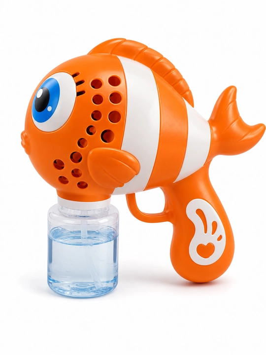 Baliqcha shaklidagi elektr sovun pufagi chiqaruvchi o‘yinchoq, Fish Bubble Gun - 