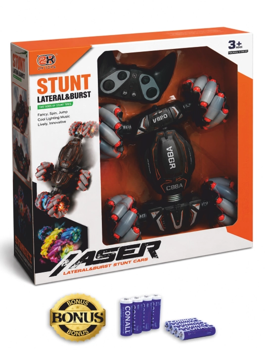 Stunt Car RC boshqaruvli mashina, 360° drift, qo‘l harakati bilan boshqaruv