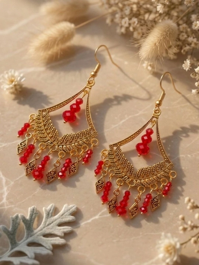 Национальные серьги женские, Handmade, элегантная модель — HANDSY-ZIRAK-ВИШН