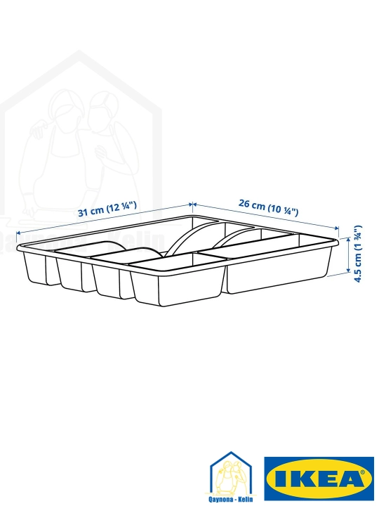 Лоток для ложек, вилок и ножей, разделитель для столовых приборов, IKEA