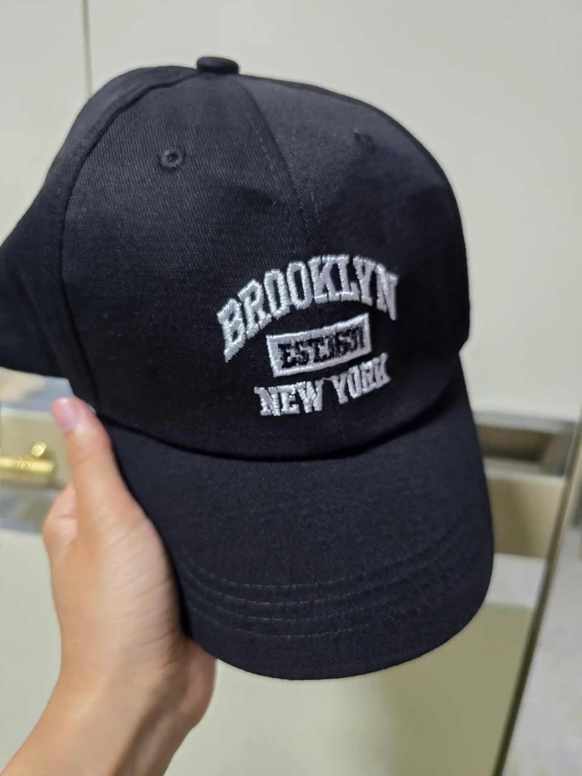 Кепка бейсболка Brooklyn New York унисекс, регулируемая, хлопок, корейский стиль, 56–60 см