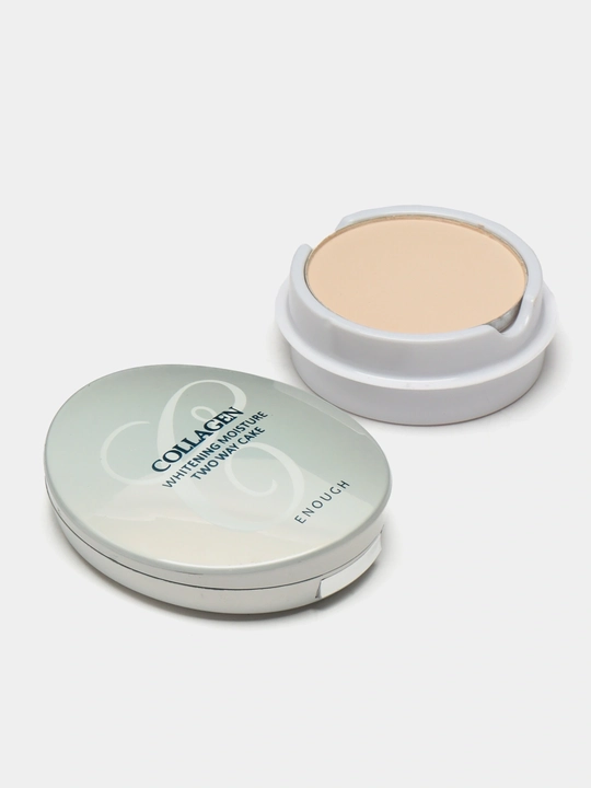 Пудра для лица для женщин и девушек Collagen SPF 50/PA с защитой от солнца,с запасным, №13 - 