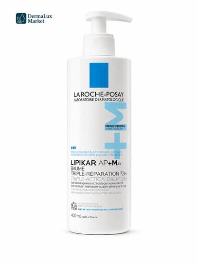 La Roche Lipikar AP+Max — увлажняющий и смягчающий бальзам для тела до 72 часов, 400 мл
