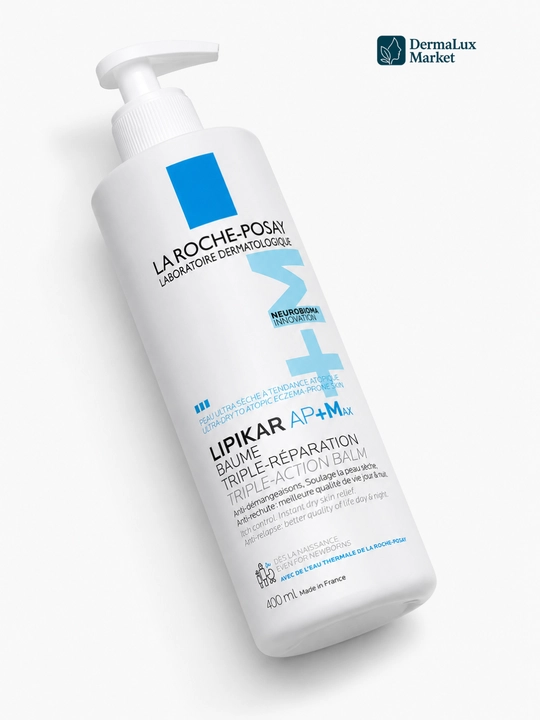 La Roche Lipikar AP+Max — увлажняющий и смягчающий бальзам для тела до 72 часов, 400 мл