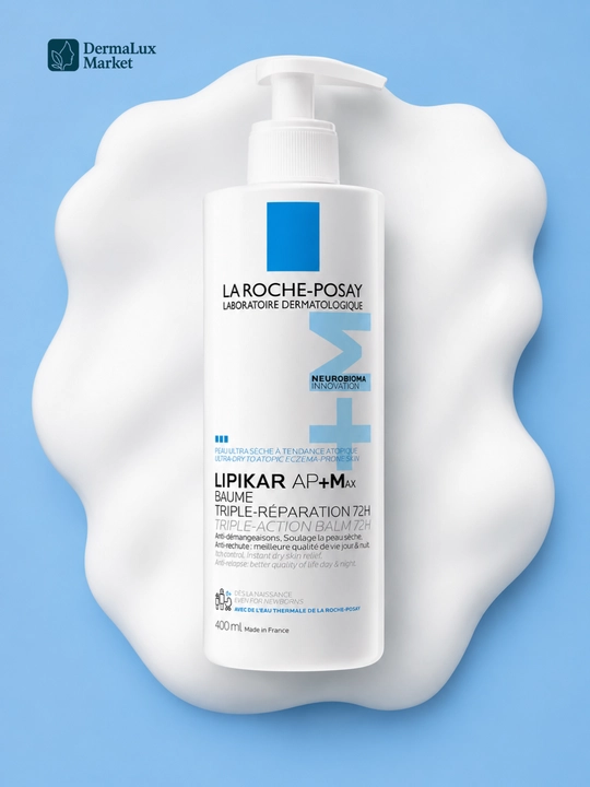 La Roche Lipikar AP+Max — увлажняющий и смягчающий бальзам для тела до 72 часов, 400 мл