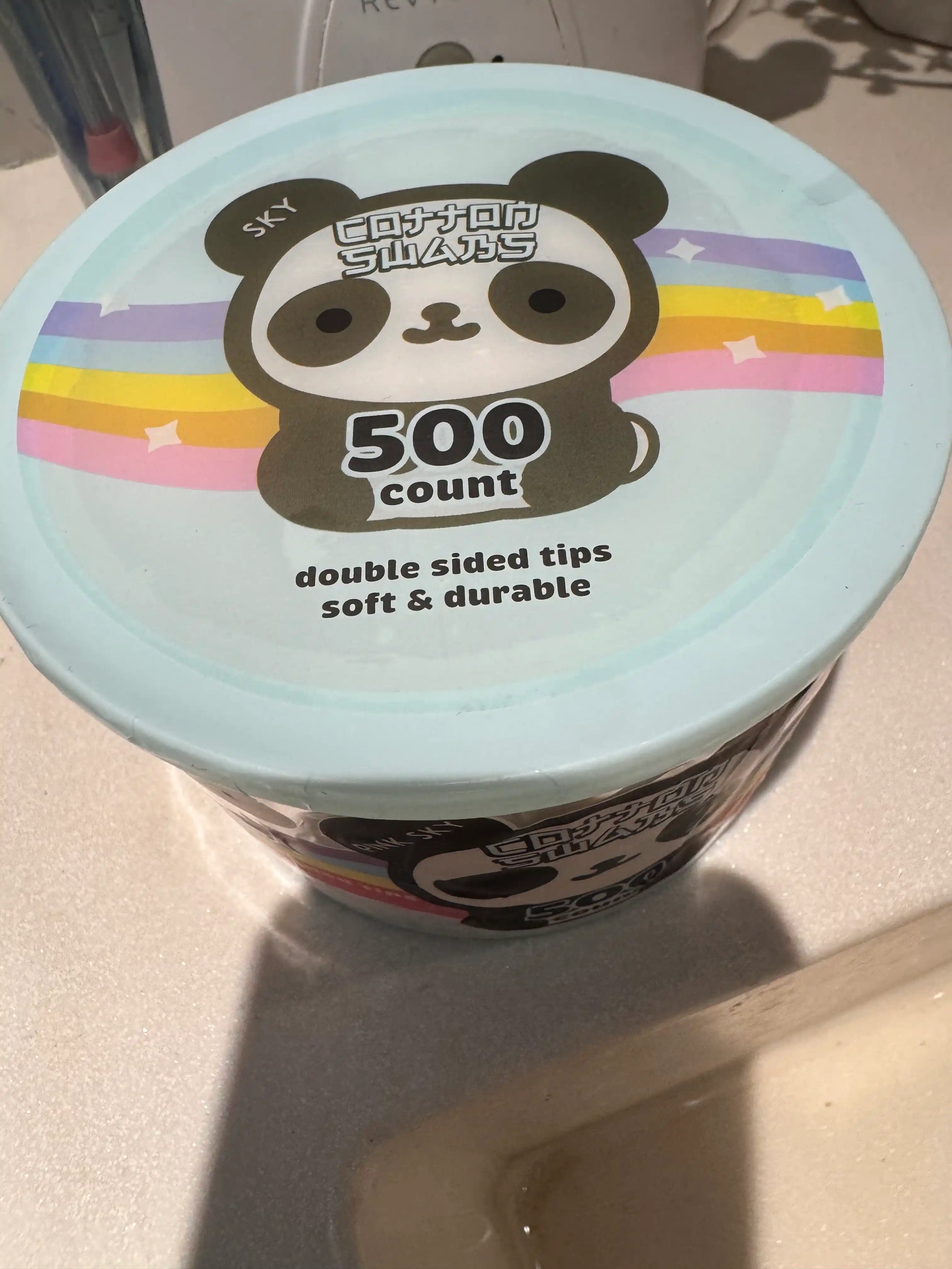 Quloq tozalagich Panda  paxta cho‘plar, 500 dona