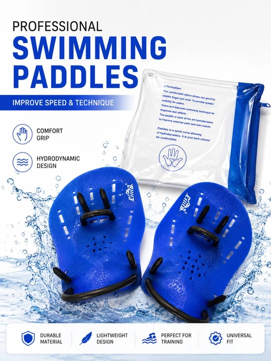 Swimming Paddles — suzish texnikasi tezlik va qo‘l kuchini rivojlantirish uchun ideal akse - 