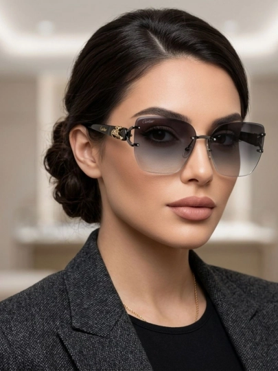 Женские солнцезащитные очки Cartier Panthère Style, стильные очки - 