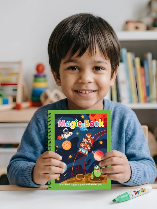 Suvli kitobcha, marker bilan ko‘p martalik bo‘yash