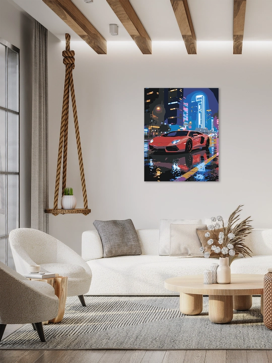 Raqamlar bo'yicha rasm chizish ARTERY Avtomobillar, 40×50 sm, xolstga bo'yaladigan rasm