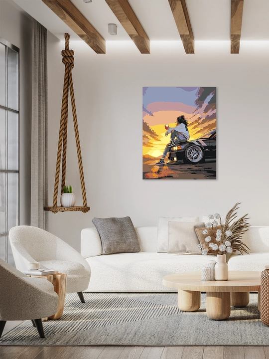 Raqamlar bo'yicha rasm chizish ARTERY Avtomobillar, 40×50 sm, xolstga bo'yaladigan rasm