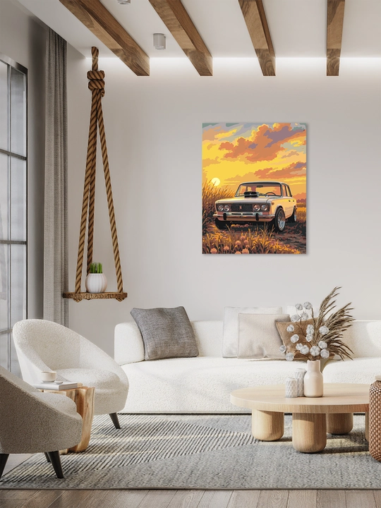 Raqamlar bo'yicha rasm chizish ARTERY Avtomobillar, 40×50 sm, xolstga bo'yaladigan rasm