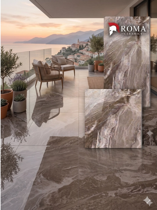 Керамогранит ROMA Ceramics J12S6023 120x60 глянец, премиум, ударопрочный, антицарапина
