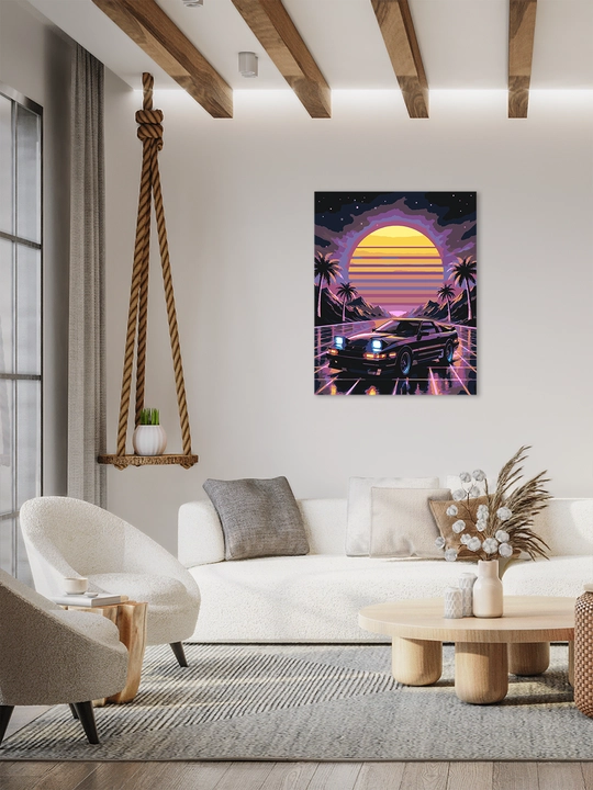 Raqamlar bo'yicha rasm chizish ARTERY Avtomobillar, 40×50 sm, xolstga bo'yaladigan rasm