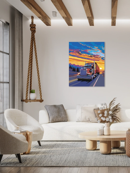 Raqamlar bo'yicha rasm chizish ARTERY Avtomobillar, 40×50 sm, xolstga bo'yaladigan rasm