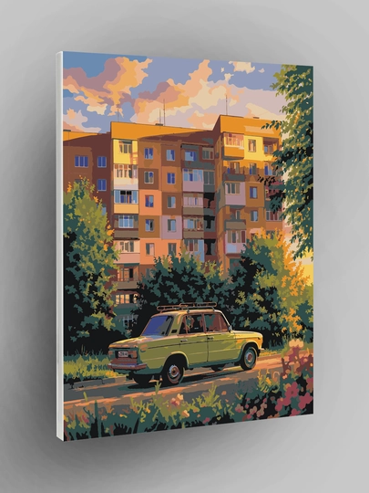 Raqamlar bo'yicha rasm chizish ARTERY Avtomobillar, 40×50 sm, xolstga bo'yaladigan rasm