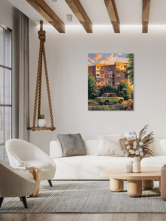 Raqamlar bo'yicha rasm chizish ARTERY Avtomobillar, 40×50 sm, xolstga bo'yaladigan rasm
