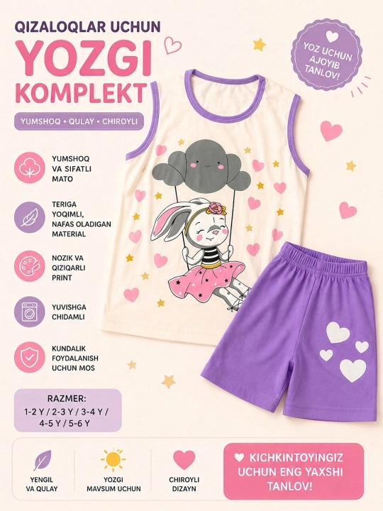 Летний комплект для девочки - 