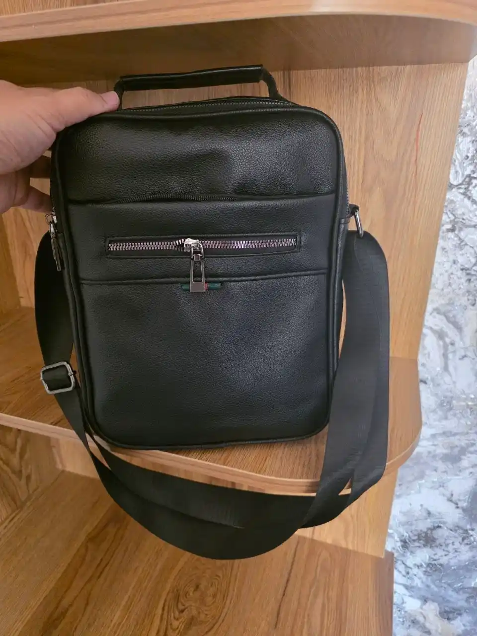 Сумка барсетка для мужчин, через плечо, из эко-кожи, размеры 30x24 см