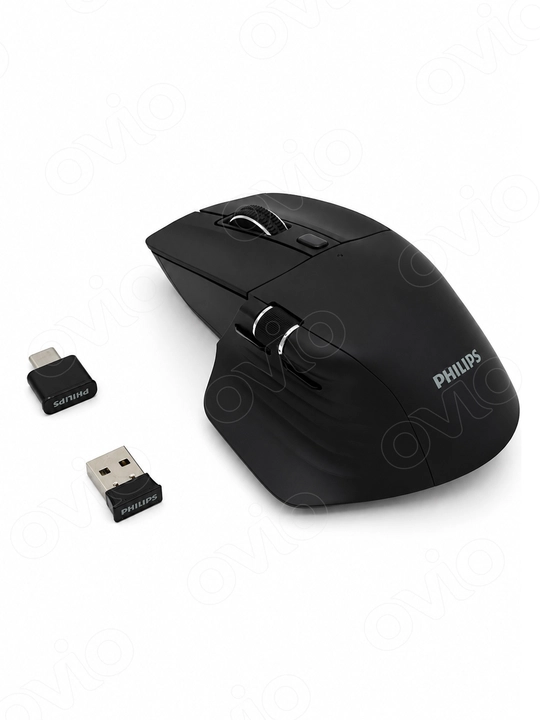 Simsiz jim ishlaydigan Philips SPK7858 sichqoncha, Bluetooth5.0/2.4G USB-A/USB-C, 4000 DPI
