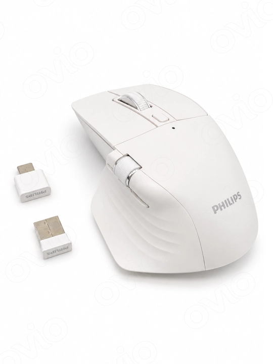 Simsiz jim ishlaydigan Philips SPK7858 sichqoncha, Bluetooth5.0/2.4G USB-A/USB-C, 4000 DPI