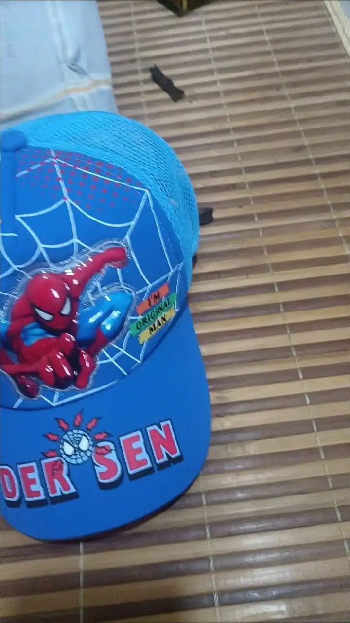 4-8 yosh, o'g'il bolalar kepkasi, kepka spiderman svetodiodli, chiroqli, beysbol, kepka