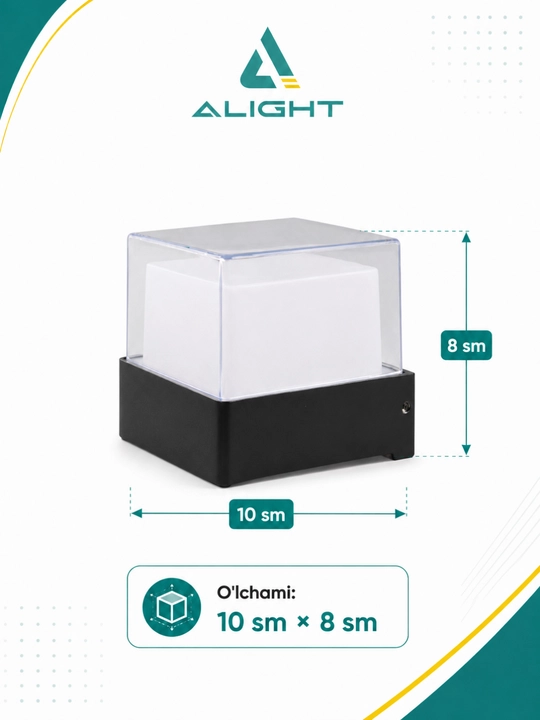 ALIGHT LED devor chirog‘i, 3000K, alyumin bra