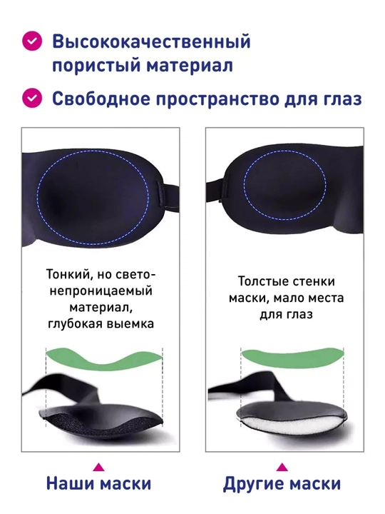 Маска для сна 3D, повязка на глазa для отдыха