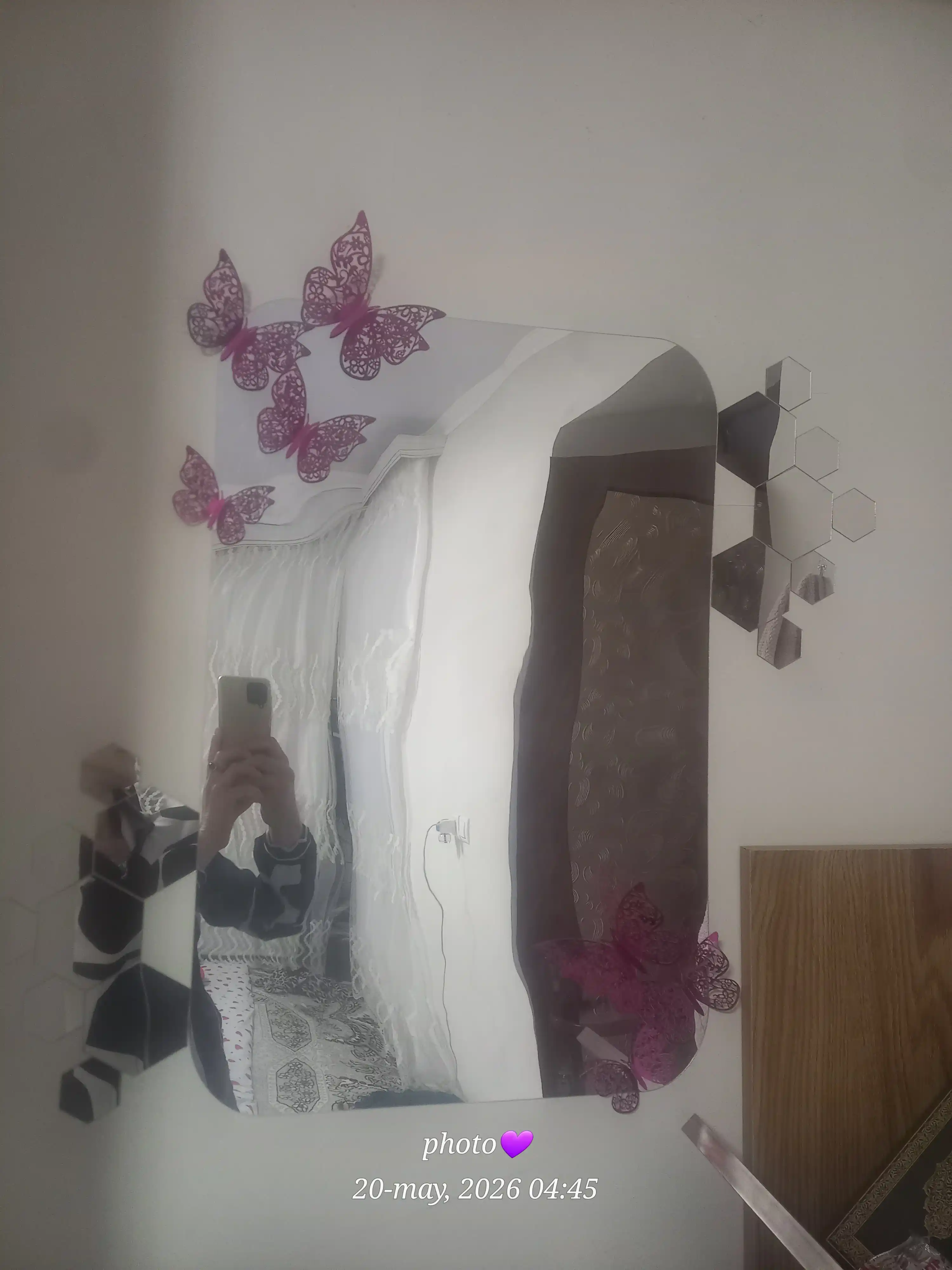 Devor uchun oyna asalari, yopishadigan oyna, devorga nakleyka, xona uchun dekorlar 12 dona