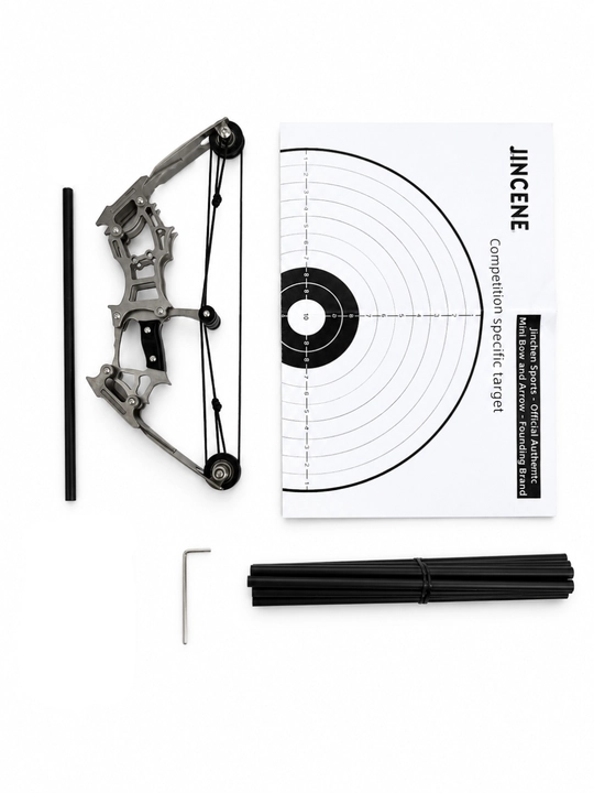 Mini sport temir kamon to‘plami – metall premium mini bow nishon va 12 ta o‘qlar bilan