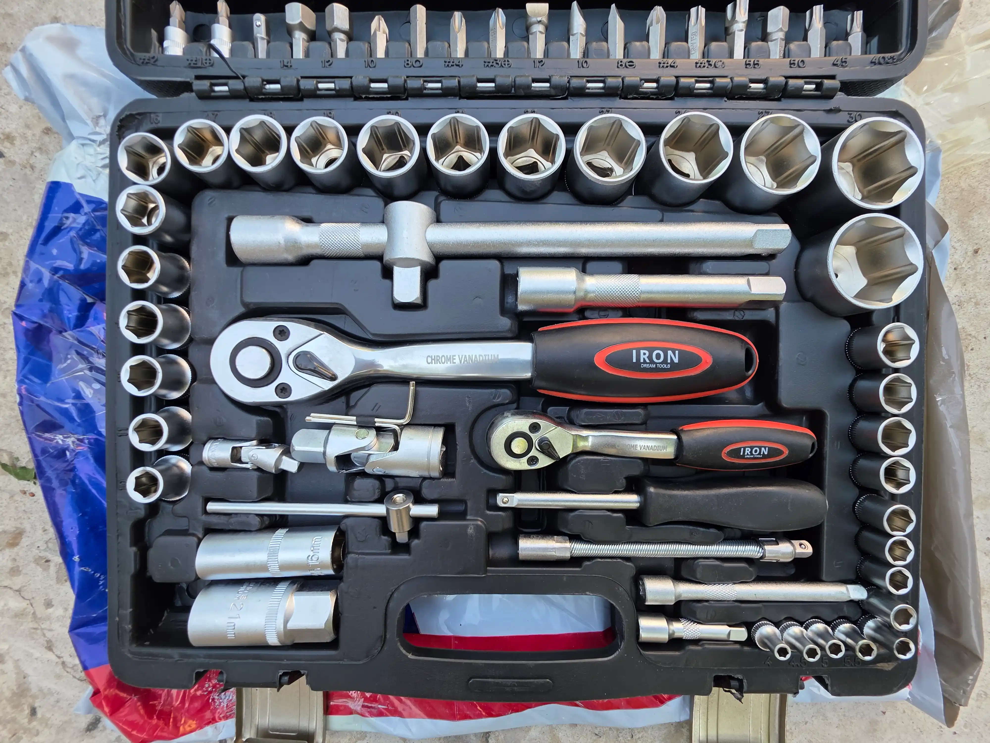 Набор ударных головок 1/2", 35 шт