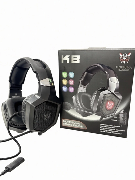 RGB yoritgichli ONIKUMA K8 gaming quloqchinlari mikrofon bilan