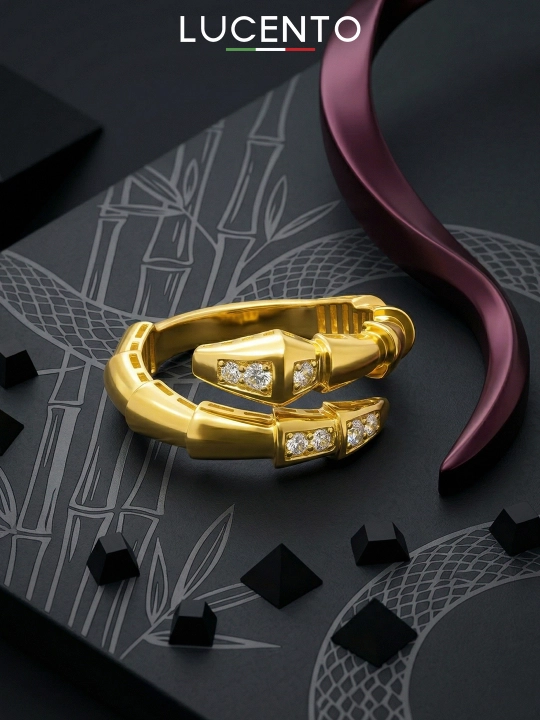Золотое кольцо LUCENTO JEWELLERY 585 пробы - 