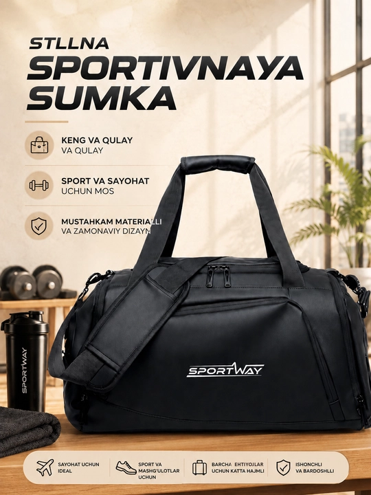 Sportway charm cho‘ntakli sport sumkasi