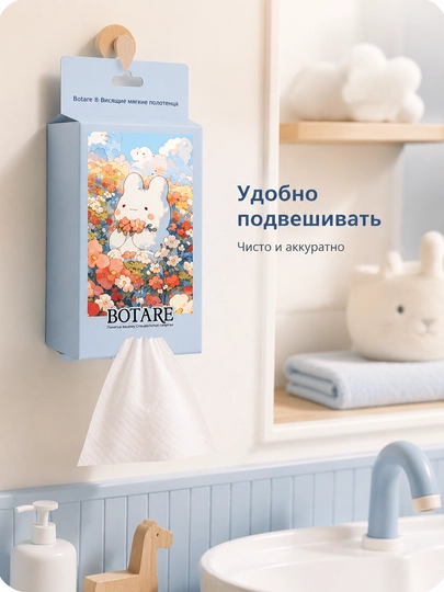 BOTARE Платок одноразовый бумажные полотенца полотенце для лица салфетки сухие — 95520-BOTARE52