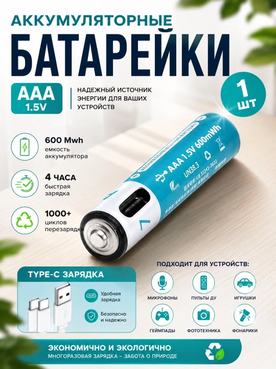 3,7V va Li-Ion va 1,5V akkumulyator batareyalari - 