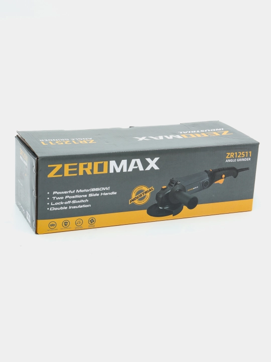 Болгарка Zeromax (12511), мощный двигатель, для дома и строительства