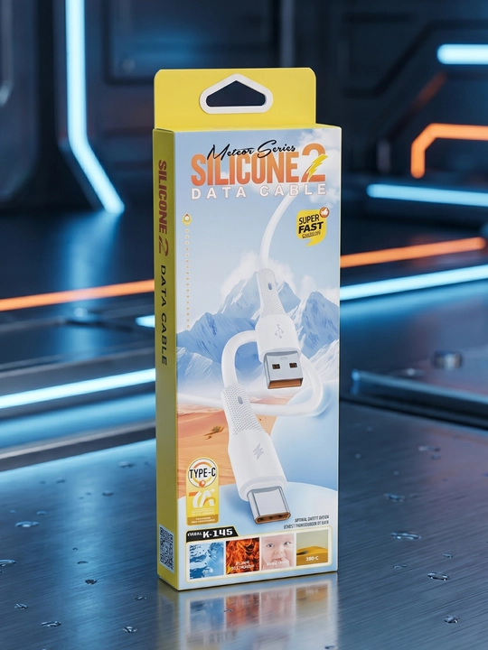 Силиконовый кабель Type-C Super Fast для быстрой зарядки и передачи данных - 