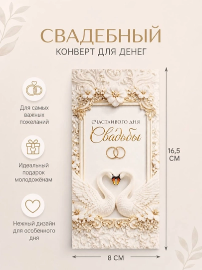 Свадебные конверты для денег 16,5×8 см – подарочные конверты на свадьбу — ДУШНИЛА-WEDDING-МОЛОЧ